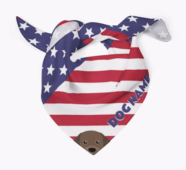 Personalized Stars and Stripes Bandana for your {breedFullName}